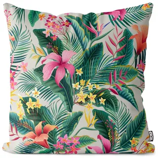 VOID Tropen Dschungel Blumen Kissenbezug Kissenhülle Sofakissen Kissen Deko Ostern Outdoor-Kissen Dekokissen, Kissen Größe:40 x 40 cm