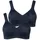 Ulla Popken Übergrößen Plus Size 2-er Pack ohne Bügel vorgeformte Cups Nachtblau 105C 793032139-105C 105C