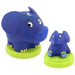 Ansmann LED Sternenlicht Projektor & Nachtlicht Elefant / Die zauberhafte Einschlafhilfe mit Musik & tollem Farbspiel für Tiefschlaf / Schlummerlicht mit Touch-Sensor für intuitives Ein-& Ausschalten