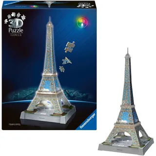 Ravensburger 3D Puzzle Iconics: Eiffelturm - mit Licht