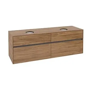 Waschbeckenunterschrank 160 x 55 cm Kansas Oak