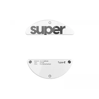 Superglide Glas Skates Type-C für Pulsar X3 LHD Series - Weiß