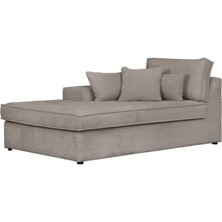 OTTO home Ottomane OTTO HOME "Enid", grau (taupe), B:130cm H:75cm, 100% Polyester, Sofas, Ottomane, einzeln stellbar oder als Teil eines Modulsofas, fester Sitzkomfort