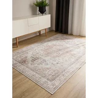 benuta Vintage-Teppich 80 x 150 cm Beige/Rosa