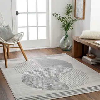 Livabliss Mombasa Wohnzimmer Boho, großer Schlafzimmer 160x216 cm - e für Esszimmer mit geometrischem Muster, Skandinavischer Wohnzimmer modern in Creme, Grau, Beige
