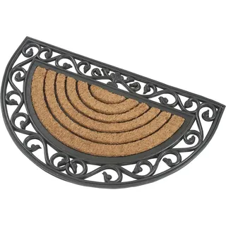 Kai Wiechmann Fußmatte Premium Fußabtreter halbrund 76 x 46 cm als Tür Schmutzfangmatte, halbrund, antibakterieller und rutschfester Türvorleger