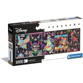 Clementoni 39659 Classics Stück Panorama Disney Joys-Puzzle 1000 Teile ab 9 Jahren, Erwachsenenpuzzle mit Wimmelbild, Geschicklichkeitsspiel für die ganze Familie, Mehrfarbig, Medium