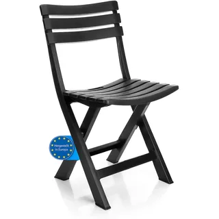 BigDean Gartenstuhl 40 x 40 x 43 cm anthrazit klappbar