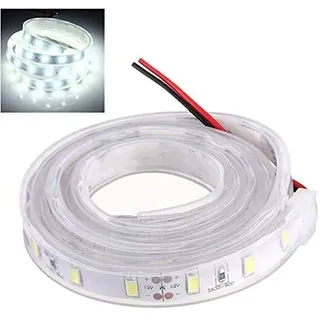 ONPIRA LED Streifen 12V Wasserdicht mit Kabel Selbstklebend 5050 SMD Auswahlmöglichkeit 10-100cm und 7 Farben (Kalt-Weiß, 100cm)