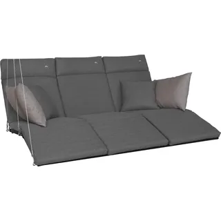 ANGERER Freizeitmöbel GmbH Hollywoodschaukel Auflage Lounge Smart - passend für viele 3-Sitzer Hollywoodschaukeln mit Fußteil - Schaukelauflage Made in Germany (Hellgrau)