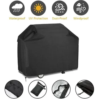 Grillschutzhüllen Grill Gasgrill Abdeckhaube Grillabdeckung Abdeckung Grillhaube Regenschutz Schutzhülle Abdeckplane Outdoor BBQ (145x61x117cm)