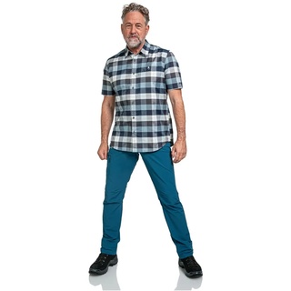 Schöffel Wanderhemd Moraans (Baumwollmix) kurzarm Schöffel grau/blau Herren