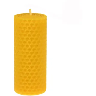 HAHN KERZENFARM Waben-Stumpenkerze 100 x 40 mm gelb