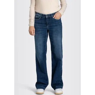 MAC Dream Wide Leg Jeans in Cobalt Authentic Waschung-D34 / L32