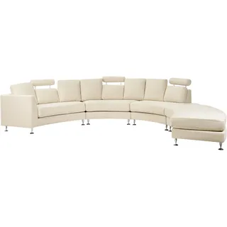 Beliani Halbrundes Sofa ROTUNDE Stoff Beige