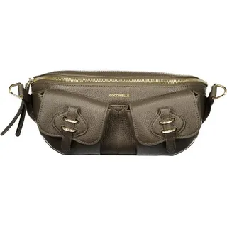 COCCINELLE Umhängetasche, Braune Bauchtasche für Damen mit abnehmbarem Gürtel und Taschen