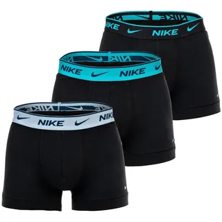 Nike Boxershorts Stretch schwarz/hellblau/weiß M 3er Pack
