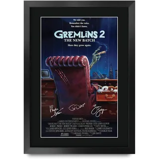 HWC Trading FR A3 Gremlins 2 Zach Galligan Geschenke Geduckter Poster Signiertes Autogramm Foto für Fans von Film Memorabilien - A3 Framed