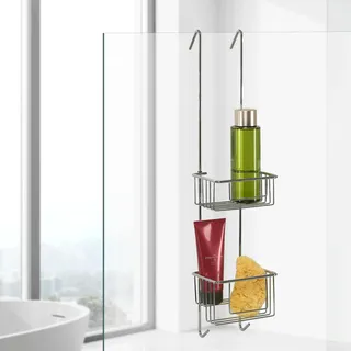 kowald ® Design Duschkorb zum Hängen Chrome | schmales Design | Duschablage zum Hängen | 68x15x12cm