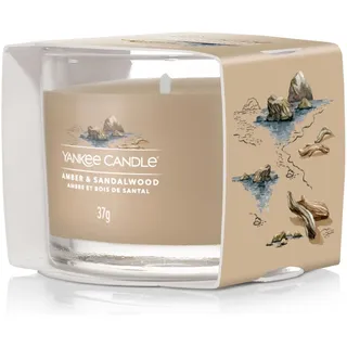 4x Yankee Candle, Duftkerzen, Amber & Sandalwood (37 g)