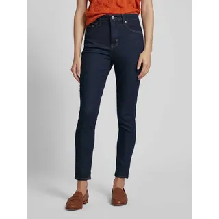 Slim Fit Jeans im 5-Pocket-Design, Dunkelblau, 36
