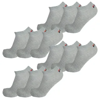 Fila UNISEX INVISIBLE PLAIN SOCKS 3-Paar Grau 35-38