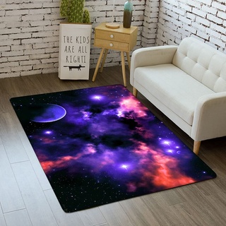 3D Traum Sternenklarer Himmel Teppich Galaxy Universe Weltraum Kinderspielteppiche Weicher Flanell Memory Foam Mädchen Jungen Zimmer Teppiche für Wohnzimmer Lila Blau Rot (Multi 1,80x160 cm)