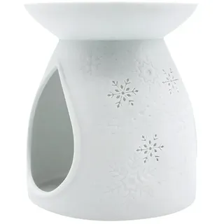 Duftlampe/ Duftstövchen aus Porzellan, Schneeflocke, KERZENFARM HAHN, H105 x Ø90 mm