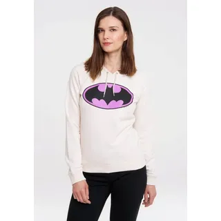 LOGOSHIRT Hoodie bedruckt Beige/Lila/Schwarz XS