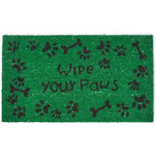 Homescapes Wipe Your Paws 40 x 70 cm Grün