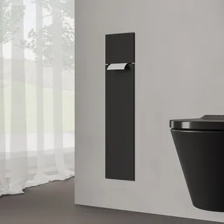 Kronenbach Cube Design WC-Modul 73 cm - Unterputz, Glasfront, Anschlag links, Accessoires, schwarz matt