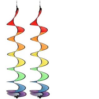 JTLB Windmühlen-Spinner, 23 * 23 * 2 Spiral-Regenbogen-Windstreifen Windmühle Buntes Windspiel Garten Home Outdoor Camping Zelt Dekoration