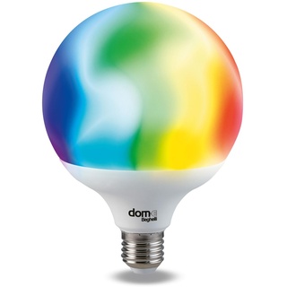 Beghelli - Smart LED-Glühbirne GLOBO E27 14W RGB-CCT WiFi, Kompatibel mit Alexa, Smart Home App, Farb- und Helligkeitsregelung, Sprachsteuerung, Einfache Installation, 1 Stück, Weiß