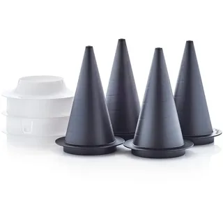 TUPPERWARE UltraPro Cornetti, Cornet Party - 4 Kegelbackformen für Eiswaffeln, Teighörnchen, Trubotschki, Schillerlocken