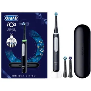 Oral-B iO Series 3 schwarz + Reiseetui + Aufsteckbürsten 3 St.