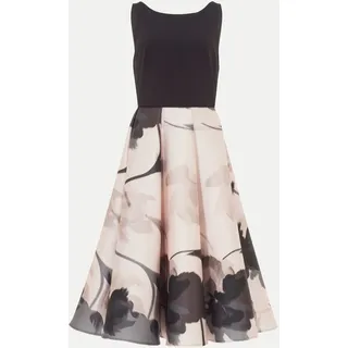 Cocktail Kleid aus bedrucktem Twill Mehrfarbig 46
