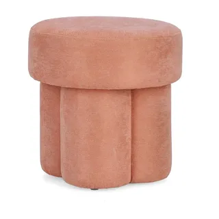 BIZZOTTO Hocker Glenda aus Stoff 42 x 43 x 42 cm Pfirsich/Rot