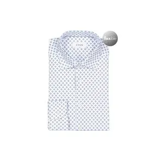 ETON Herren Hemd blau Jersey gemustert Slim Fit, blau, Herbst/Winter 2024/2025