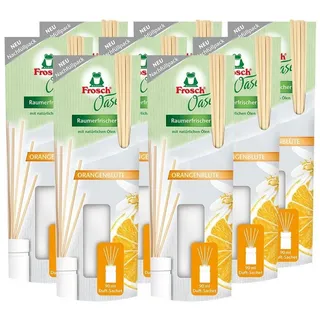 FROSCH Raumduft Frosch Oase Orangenblüte Nachfüller 90ml - mit natürlichen Ölen (8er P
