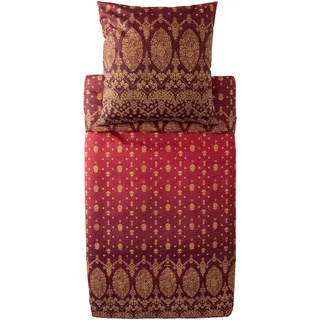 BASSETTI Gold Decor Paisley Rot 135 x 200 cm + 80 x 80 cm