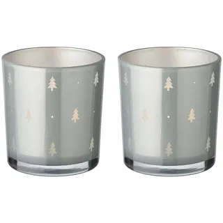 Edzard Teelichtglas Tani Glas grau