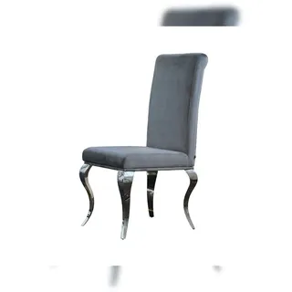 KAWOLA Esszimmerstuhl LEIA Barock Velvet grau
