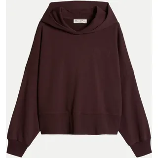 Verkürzter Hoodie Violett XS