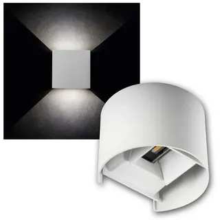 KANLUX Außenwandleuchte Aluminium 100mm x 135mm 7W inkl. Dämmerungssensor weiß