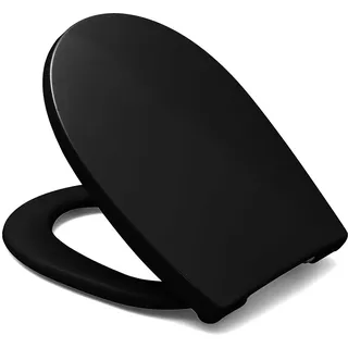 Hamberger Passat SoftClose Premium WC-Sitz mit Absenkautomatik und TakeOff Funktion, Badkeramik, 526817, schwarz