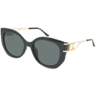 Michael Kors MK2236U Damen-Sonnenbrille Vollrand Cat Eye Kunststoff-Gestell, schwarz