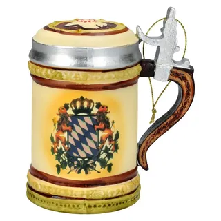 Figuren Shop GmbH Christbaumschmuck Weihnachtskugel - Bierkrug - Weihnachtsdeko Christbaumschmuck Deko (1-tlg) bunt