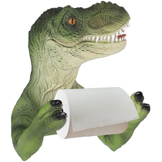 Wyxy Toilettenpapierhalter, Dinosaurier-Papierrollenhalter, Harz-Wandhalterung ohne Bohren Papierhandtuch-Selbsthalter für Zuhause, Hotel, Badezimmer,