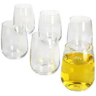Bormioli Rocco Glas 6er Set Premium Wasserglas Aqua Frizzante 42cl, Glas weiß