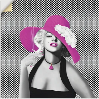Wandbild ARTLAND "Marilyn in Pop Art" Bilder Gr. B/H: 100 cm x 100 cm, Wandaufkleber - Vinyl Stars, 1 St., pink Kunstdrucke als Leinwandbild, Poster, Wandaufkleber in verschied. Größen